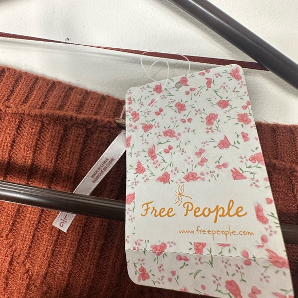 Free People Emmaline Long Sleeve Sweater Dress Cinnamon L Ptp 14 super stretchy - Picture 5 of 12